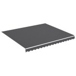 Vidaxl tissu de remplacement pour auvent anthracite 4x3, 5 m