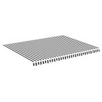 Vidaxl tissu de remplacement pour auvent anthracite et blanc 4, 5x3, 5 m