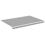 Vidaxl tissu de remplacement pour auvent anthracite et blanc 4, 5x3 m