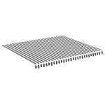 Vidaxl tissu de remplacement pour auvent anthracite et blanc 4x3, 5 m
