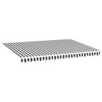 Vidaxl tissu de remplacement pour auvent anthracite et blanc 4x3 m