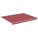 Vidaxl tissu de remplacement pour auvent bordeaux rouge 4, 5x3, 5 m