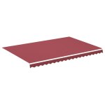 Vidaxl tissu de remplacement pour auvent bordeaux rouge 4, 5x3 m