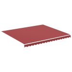 Vidaxl tissu de remplacement pour auvent bordeaux rouge 4x3, 5 m