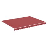 Vidaxl tissu de remplacement pour auvent bordeaux rouge 4x3 m