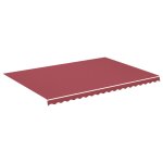 Vidaxl tissu de remplacement pour auvent bordeaux rouge 5x3, 5 m