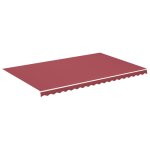 Vidaxl tissu de remplacement pour auvent bordeaux rouge 5x3 m
