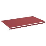 Vidaxl tissu de remplacement pour auvent bordeaux rouge 6x3, 5 m