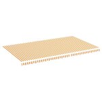 Vidaxl tissu de remplacement pour auvent jaune et blanc 6x3, 5 m