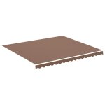 Vidaxl tissu de remplacement pour auvent marron 4x3, 5 m