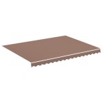Vidaxl tissu de remplacement pour auvent marron 4x3 m