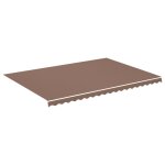 Vidaxl tissu de remplacement pour auvent marron 5x3, 5 m