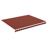 Vidaxl tissu de remplacement pour auvent orange et marron 4, 5x3, 5 m