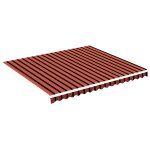Vidaxl tissu de remplacement pour auvent orange et marron 4x3, 5 m