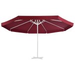Vidaxl tissu de remplacement pour parasol d'ext�rieur bordeaux 500 cm