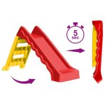 Vidaxl toboggan pliable d'enfants intrieur / extrieur rouge et jaune