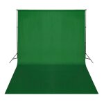 Vidaxl toile de fond coton vert 500 x 300 cm incrustation