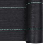 Vidaxl toile de paillage noir 2x5 m pp