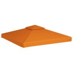 Vidaxl toile de remplacement de belv�d�re 310 g / m� orange 3x3 m