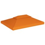 Vidaxl toile de remplacement de belv�d�re 310 g / m� orange 3x4 m