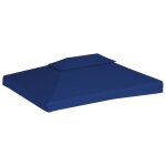 Vidaxl toile suprieure de belvdre 2 niveaux 310 g / m 4x3 m bleu