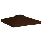 Vidaxl toile suprieure double de belvdre 310 g / m 3x3 m marron