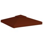 Vidaxl toile suprieure double de belvdre 310 g / m 3x3 m terre cuite