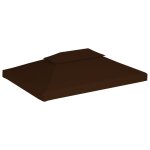 Vidaxl toile suprieure double de belvdre 310 g / m 4x3 m marron
