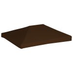 Vidaxl toile sup�rieure de gazebo 310 g / m� 3x4 m marron