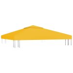 Vidaxl toile de toit de belvdre 2 niveaux 310 g / m 3x3 m jaune