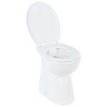 Vidaxl toilette haute sans bord fermeture douce 7 cm c�ramique blanc