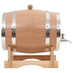 Vidaxl tonneau  vin avec robinet chne massif 6 l
