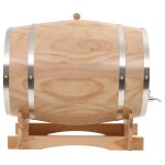 Vidaxl tonneau  vin avec robinet pin massif 35 l