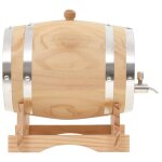 Vidaxl tonneau  vin avec robinet pin massif 6 l