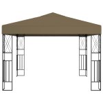 Vidaxl tonnelle 3x3 m taupe tissu