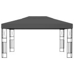 Vidaxl tonnelle 3x4 m anthracite tissu