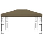 Vidaxl tonnelle 3x4 m taupe tissu