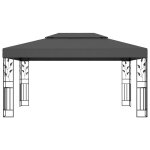 Vidaxl tonnelle avec double toit 3x4 m anthracite