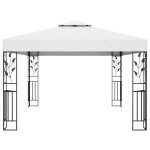 Vidaxl tonnelle avec double toit 3x4 m blanc