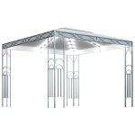 Vidaxl tonnelle avec guirlande lumineuse  led 300x300 cm crme