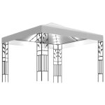 Vidaxl tonnelle avec guirlande lumineuse  led 3x3 m blanc