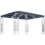 Vidaxl tonnelle avec guirlande lumineuse  led 400x300 cm anthracite
