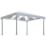Vidaxl tonnelle avec guirlande lumineuse  led 4x3 m crme aluminium