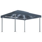 Vidaxl tonnelle et guirlande lumineuse  led 4x3m anthracite aluminium