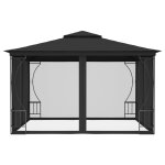 Vidaxl tonnelle avec moustiquaire 300x300x265 cm anthracite