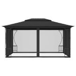 Vidaxl tonnelle avec moustiquaire 300x400x265 cm anthracite