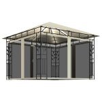 Vidaxl tonnelle avec moustiquaire et lumières led 3x3x2, 73 m crème Vidaxl tonnelle avec moustiquaire et lumières led 3x3x2, 73 m crème