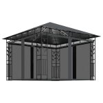 Vidaxl tonnelle avec moustiquaire et lumières led 3x3x2, 73m anthracite Vidaxl tonnelle avec moustiquaire et lumières led 3x3x2, 73m anthracite