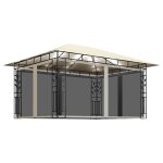 Vidaxl tonnelle avec moustiquaire et lumières led 4x3x2, 73 m crème Vidaxl tonnelle avec moustiquaire et lumières led 4x3x2, 73 m crème