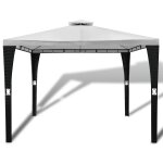 Vidaxl tonnelle avec toit 3x3 m blanc crme